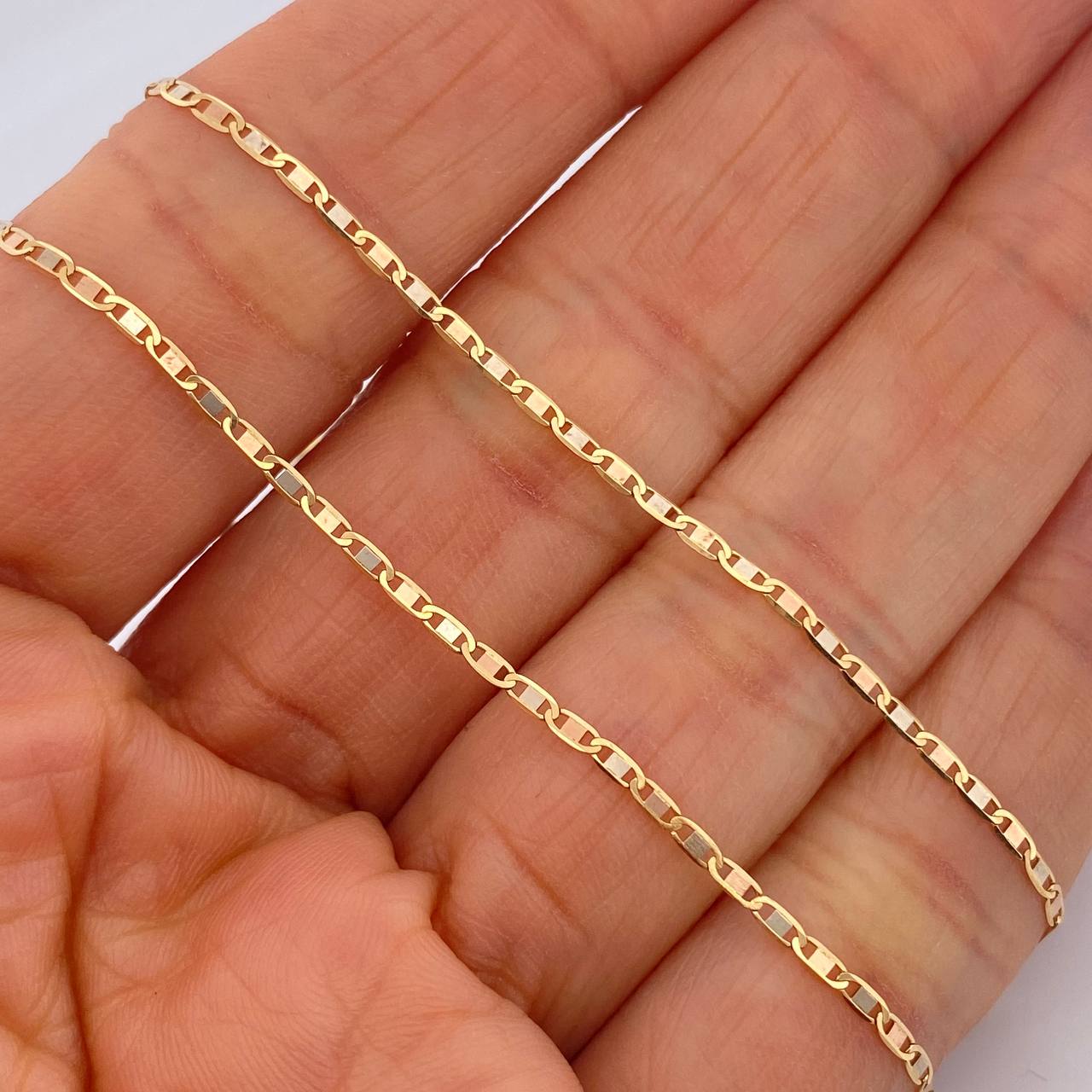 Flat Mariner Chain 1.95gr / 50cm / +3 18K Gold &