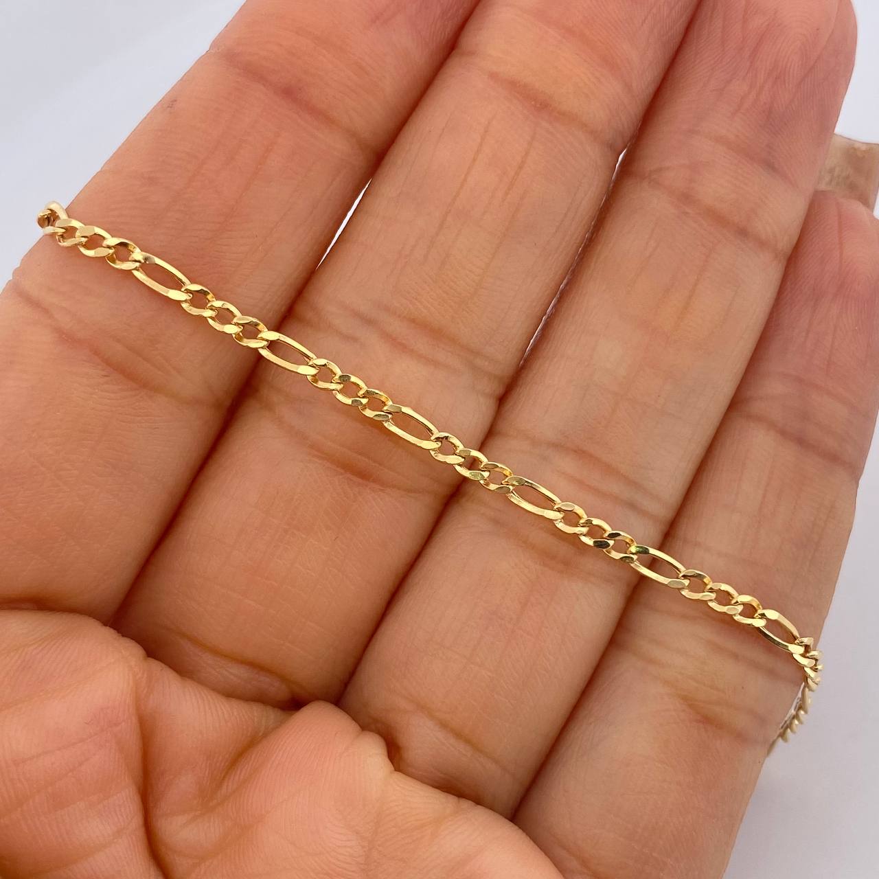 Pulso Figaro 1.1gr / 19.6cm / +1 Oro 18K &