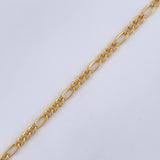 Figaro Bracelet 2.6gr / 7.9in / +1 18K Gold &