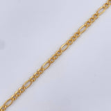 Figaro Bracelet 2.3gr / 7.5in / +1 18K Gold &