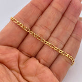 Figaro Bracelet 2.3gr / 7.5in / +1 18K Gold &