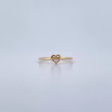 Heart Silhouette Ring 1.15gr / Size 7 1/4 / Smooth 18K Yellow Gold $