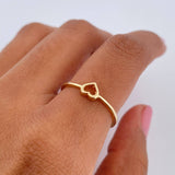 Heart Silhouette Ring 1.15gr / Size 7 1/4 / Smooth 18K Yellow Gold $