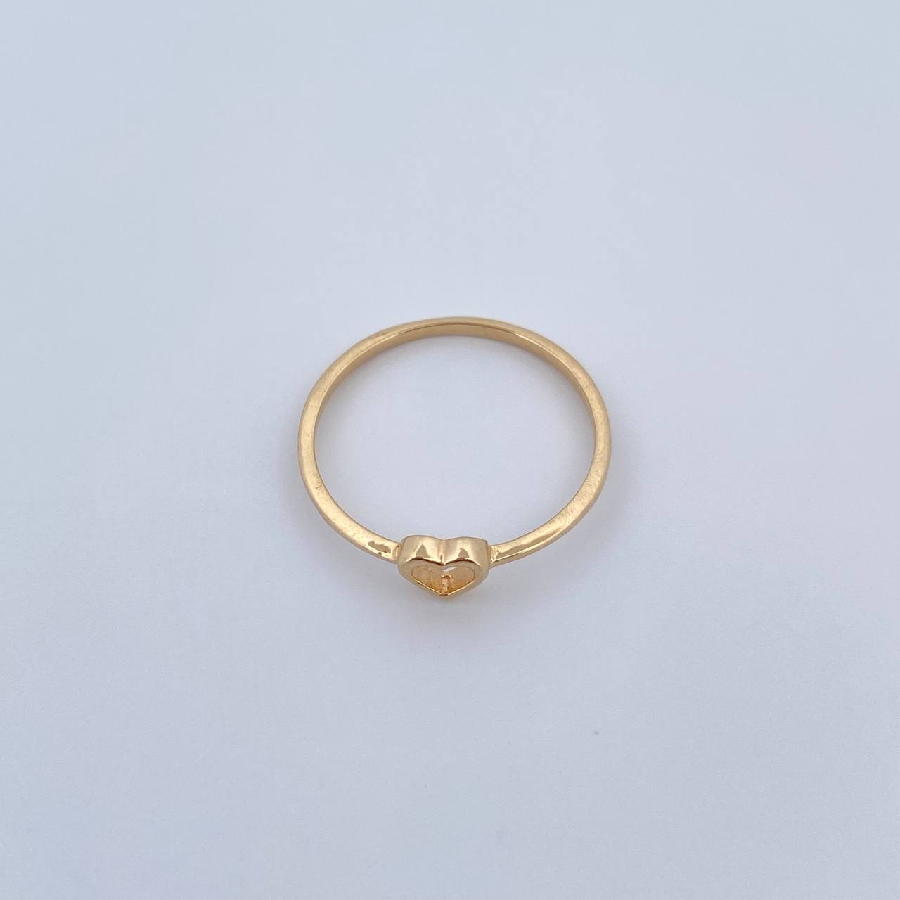 Heart Silhouette Ring 1.15gr / Size 7 1/4 / Smooth 18K Yellow Gold $