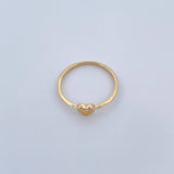 Heart Silhouette Ring 1.15gr / Size 7 1/4 / Smooth 18K Yellow Gold $