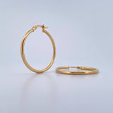 Candongas Lore 3.6gr / 3.3cm / Rayado Oro Amarillo 18K $