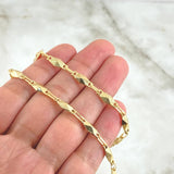 Rustic Chain Adige 10.55gr / 60cm / 4.6mm Textured Polished 18K Yellow Gold