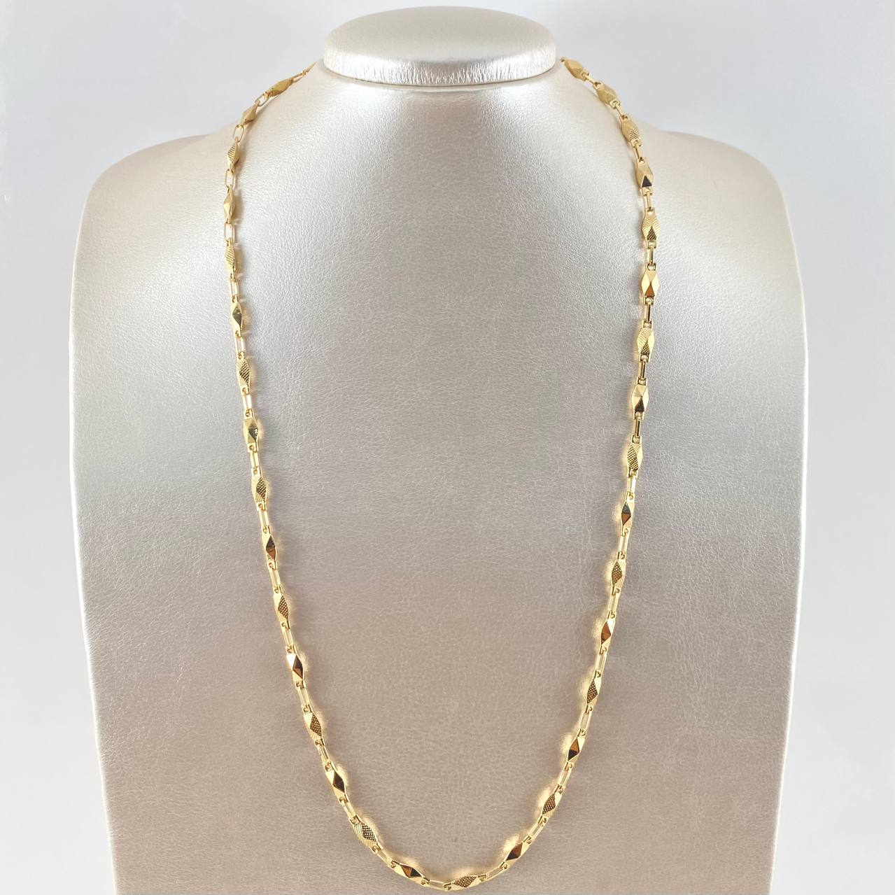 Rustic Chain Adige 10.55gr / 60cm / 4.6mm Textured Polished 18K Yellow Gold