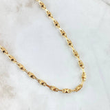 Rustic Chain Cubes 10.75gr / 60cm / 4.2mm Smooth 18K Yellow Gold