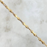 Cadena Rustica Reloj de Arena 9.8gr / 60cm / 3.5mm Punteada Oro Amarillo 18K