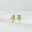 Stud Earrings Stone 0.75gr / 2.6mm White Diamonds 16pts 18K Yellow Gold (Jewel) ©