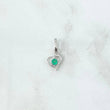 Pendant Heart Pendant 0.7gr / 1.7cm / Emeralds 12Pts 18K White Gold (Jewel)