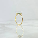 Hollow Circle Ring 1.35gr / Size 7 / Emeralds 25Pts 18K Yellow Gold (Jewel)