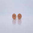 Stud Earrings Virgen Milagrosa 0.6gr / 18K Rose Gold &