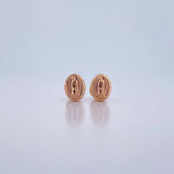 Stud Earrings Virgin Guadalupe 0.55gr / 18K Rose Gold &