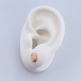 Stud Earrings Virgin Guadalupe 0.55gr / 18K Rose Gold &