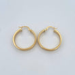 Hoop Earrings Tribal 3.65gr / 2.8cm / 18K Yellow Gold $