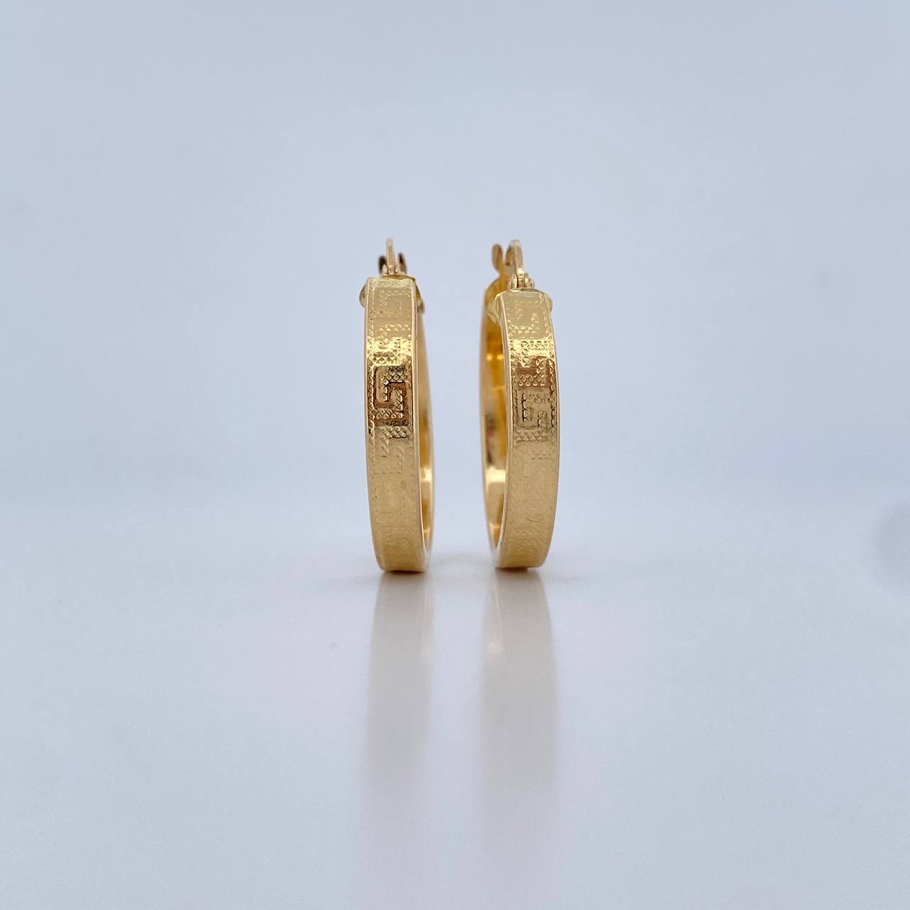 Hoop Earrings Tribal 3.65gr / 2.8cm / 18K Yellow Gold $