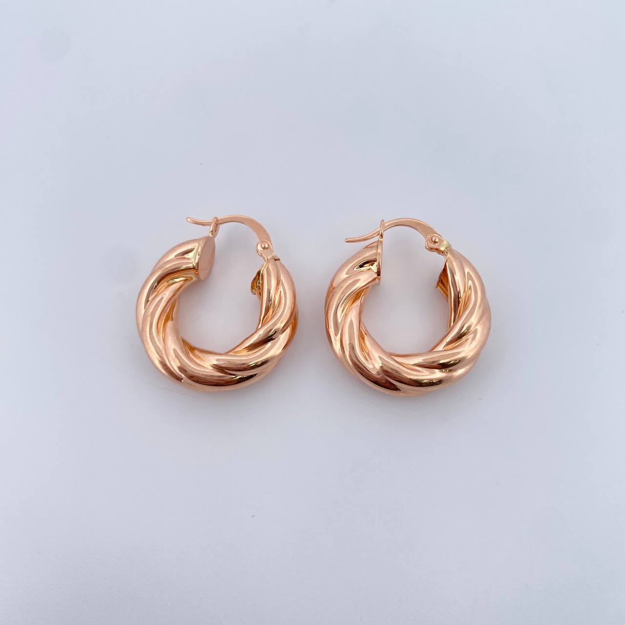 Candongas Mati 4.45gr / 2.5cm / Oro Rosa 18K $
