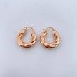 Candongas Mati 4.45gr / 2.5cm / Oro Rosa 18K $