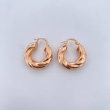 Candongas Mati 4.45gr / 2.5cm / Oro Rosa 18K $
