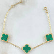 Bracelet Classic Link Clover 5.2gr / 7.1in-7.5in / Nac.Esp. 18K Gold