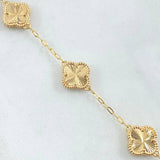 Pulso Aro Seguido Trebol 5.85gr / 16cm-18cm / Nac.Esp. Oro 18K ©