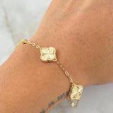 Bracelet Clover 7.55gr / 18cm-19cm / Special Birthstone 18K Gold