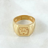 Anillo Sello Corona 3.05gr / T6 / Oro 18K