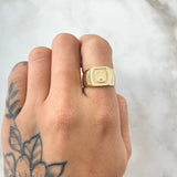 Anillo Sello Corona 3.05gr / T6 / Oro 18K
