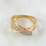 Crossed Ring 3.6gr / Size 6 1/4 / 18K Gold