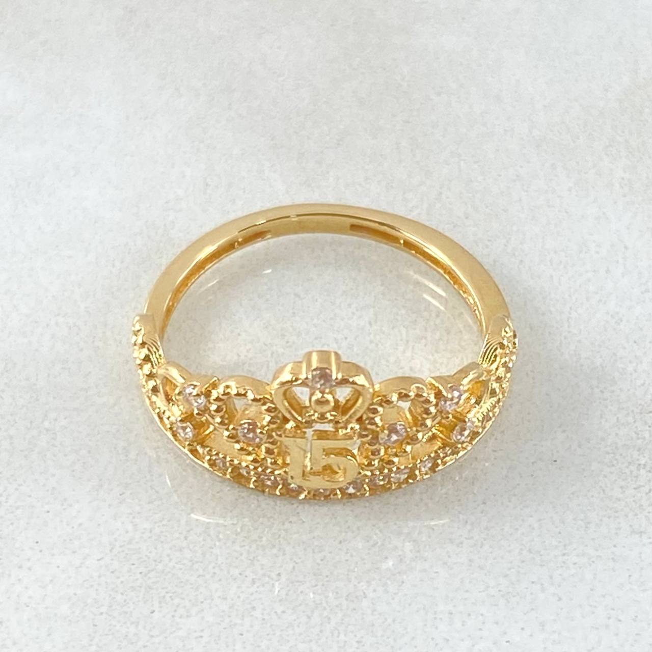 Crown Ring 15s 2.65gr / Size 5 1/4 / 18K Gold
