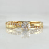 Solitaire Ring 1.75gr / Size 6 3/4 / 18K Gold