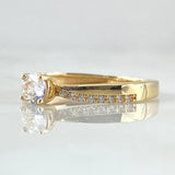 Anillo Solitario 1.6gr / T5 3/4 / Oro 18K