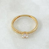 Solitaire Ring 1.75gr / Size 6 3/4 / 18K Gold