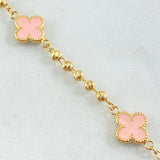 Military Clover Bracelet 4.2gr / 18.5cm / 7.3in / 18K Gold -