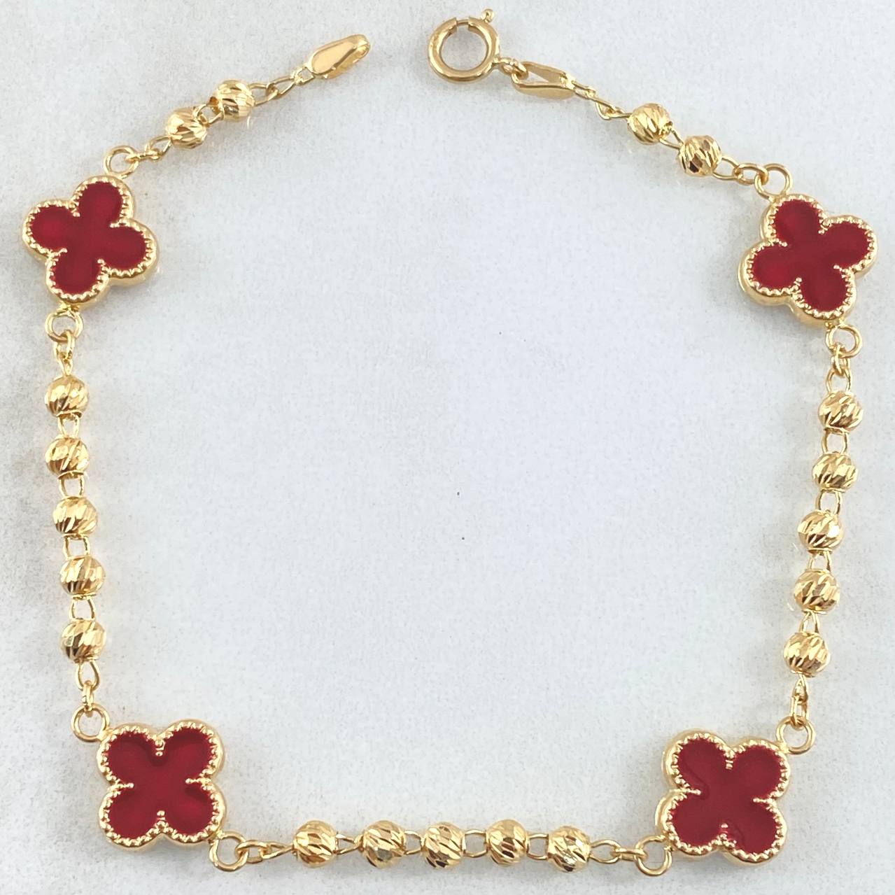 Pulso Militar Trebol 4.15gr / 18.5cm / Oro 18K -