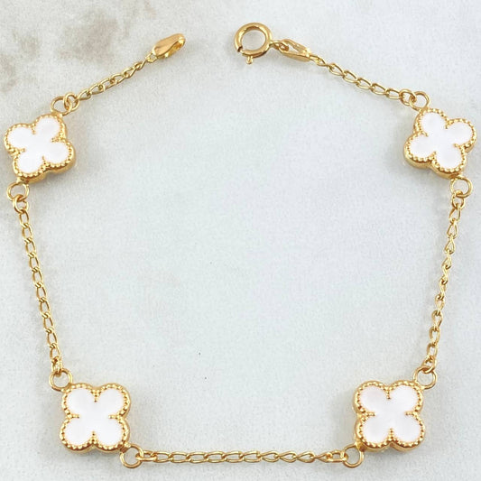 Pulso Espiga Trebol 3.6gr / 18.5cm / Oro 18K -