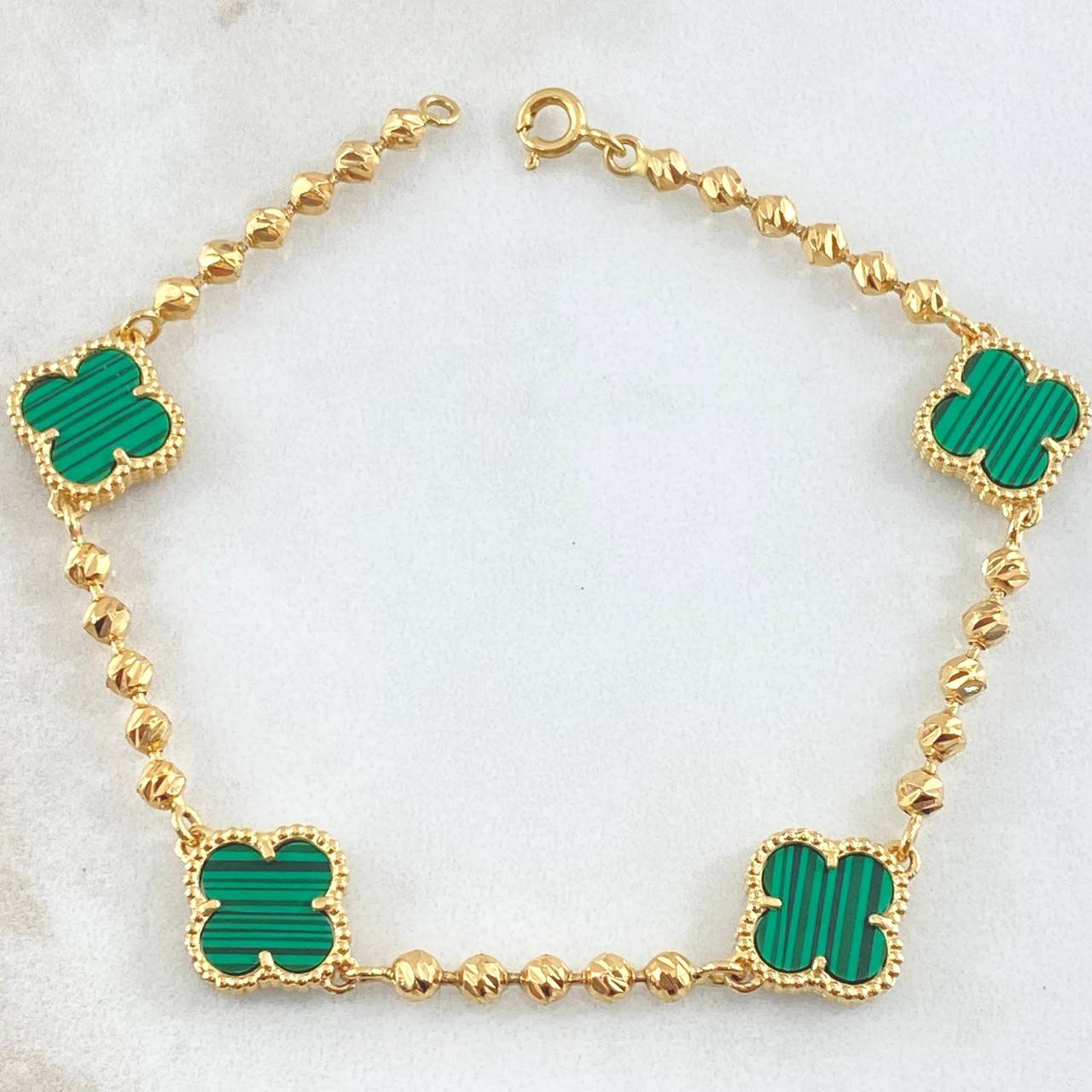 Bracelet Clover Clover 10gr / 19cm / Special Nacre 18K Gold ©