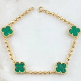 Bracelet Clover Clover 10gr / 19cm / Special Nacre 18K Gold ©