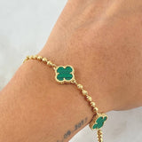 Bracelet Clover Clover 10gr / 19cm / Special Nacre 18K Gold ©