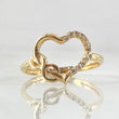 Infinity Heart Ring 2gr / Size 7 3/4 / 18K Gold -