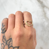 Infinity Heart Ring 2gr / Size 7 3/4 / 18K Gold -