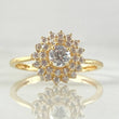 Anillo Solitario Flor Tupida 2.4gr / T5 1/4 / Oro Amarillo 18K ©