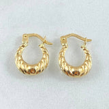 Hoop Earrings Peephole 1.15gr / 0.6in / 18K Gold