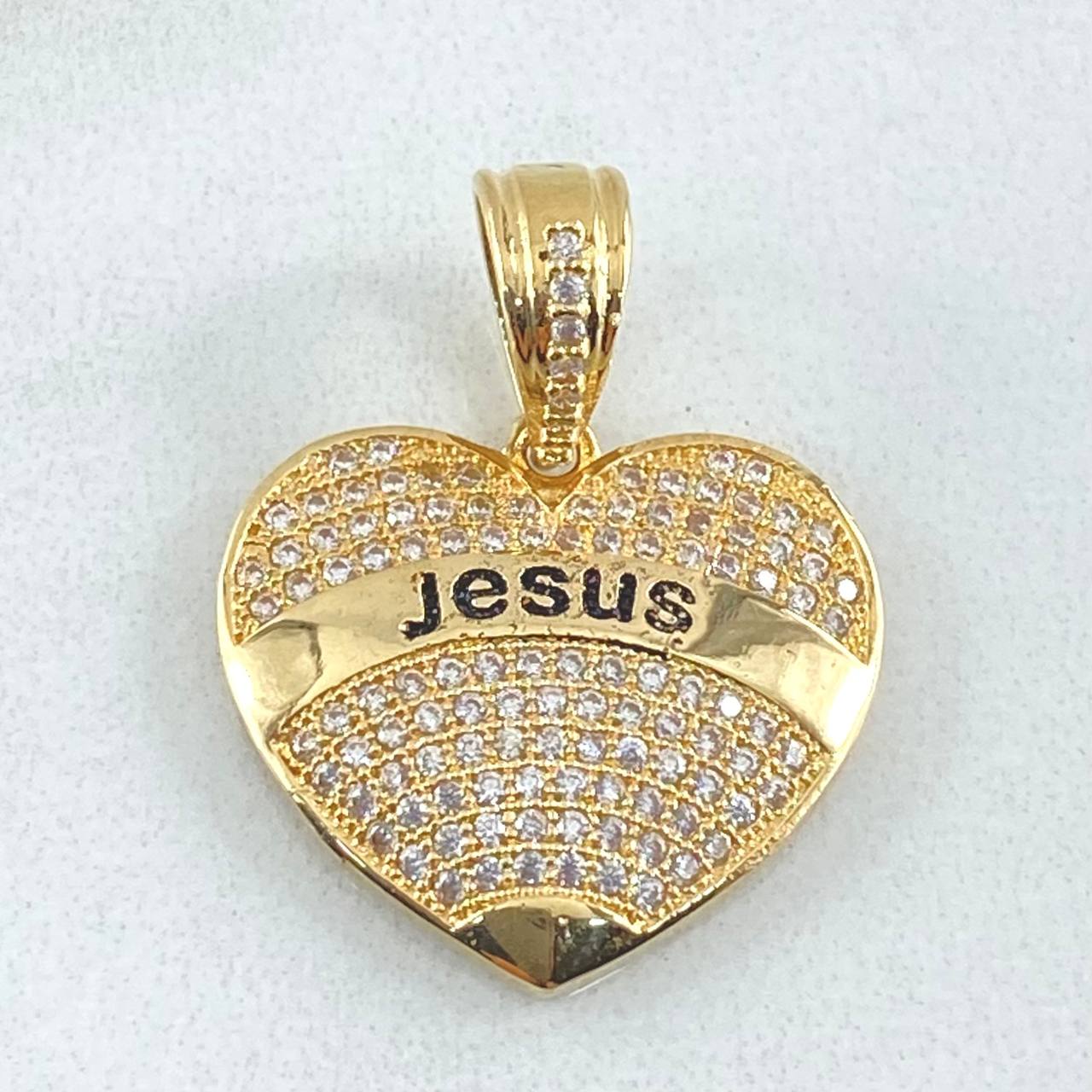 Pendant Heart Jesus 4.2gr / 2.5cm (1.0in) / 18K Gold *