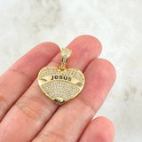 Pendant Heart Jesus 4.2gr / 2.5cm (1.0in) / 18K Gold *
