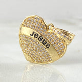 Pendant Heart Jesus 4.2gr / 2.5cm (1.0in) / 18K Gold *