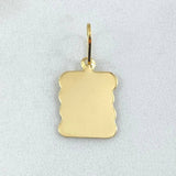 Pendant Scroll Plate 0.85gr / 2.2cm (0.9in) / 18K Gold