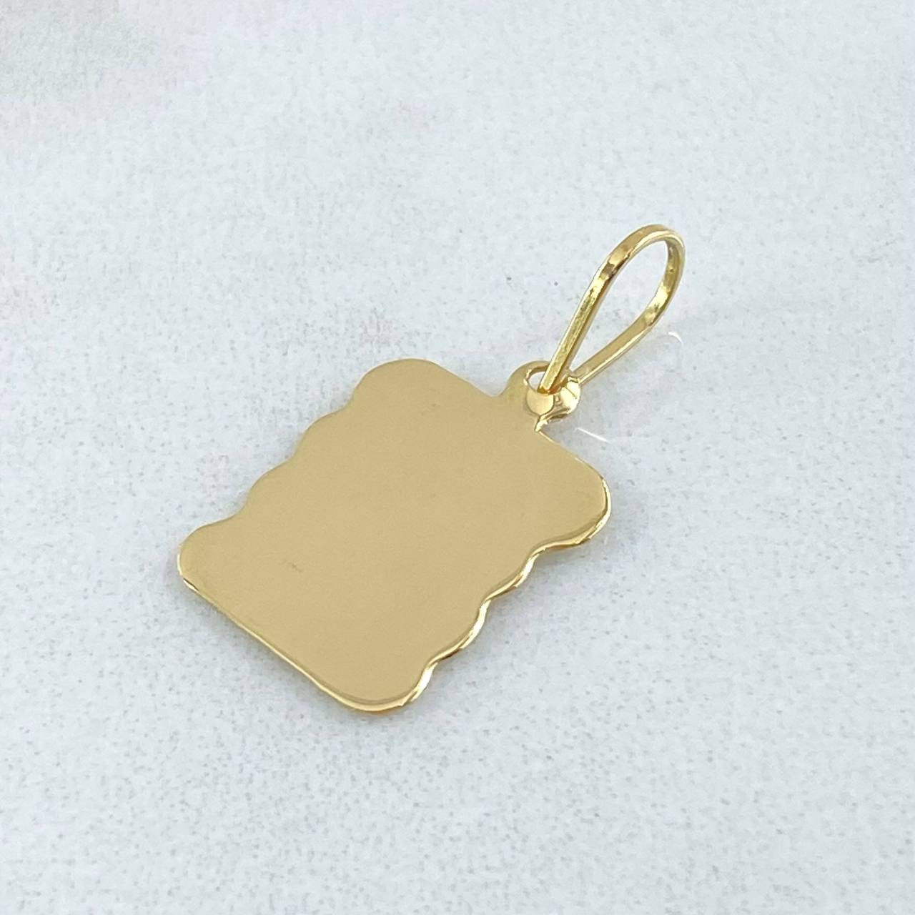 Pendant Scroll Plate 0.85gr / 2.2cm (0.9in) / 18K Gold